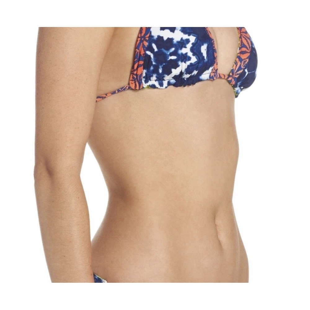La Blanca Opulent Palm Halter Triangle Swim Bikini Top 6 Beach Island Tie‎ Dye
